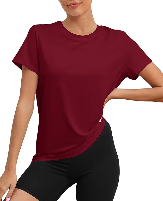 Workout Tops for Women UPF50+ Breathable Loose Fit