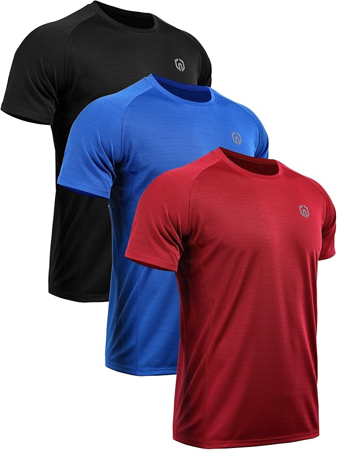 NELEUS Men's Dry Fit Mesh Athletic Shirts