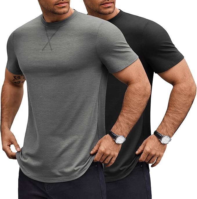 COOFANDY Mens T Shirts Casual Short Sleeve Cotton Tee Shirts