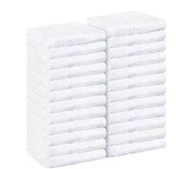 Utopia Towels - Salon Towel, Pack of 24 (Not Bleach Proof, 16 x 27 Inches) Highly Absorbent Cotton Towels