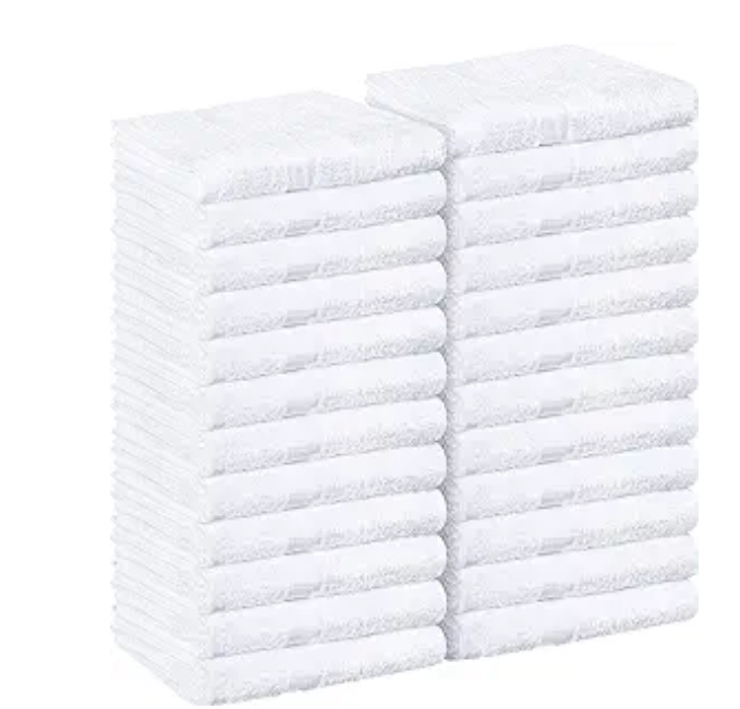 Utopia Towels - Salon Towel, Pack of 24 (Not Bleach Proof, 16 x 27 Inches) Highly Absorbent Cotton Towels